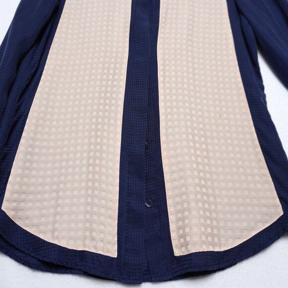 Theory Women's Embossed Checked Blouse - Picture 3 of 11
